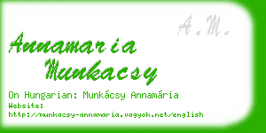 annamaria munkacsy business card